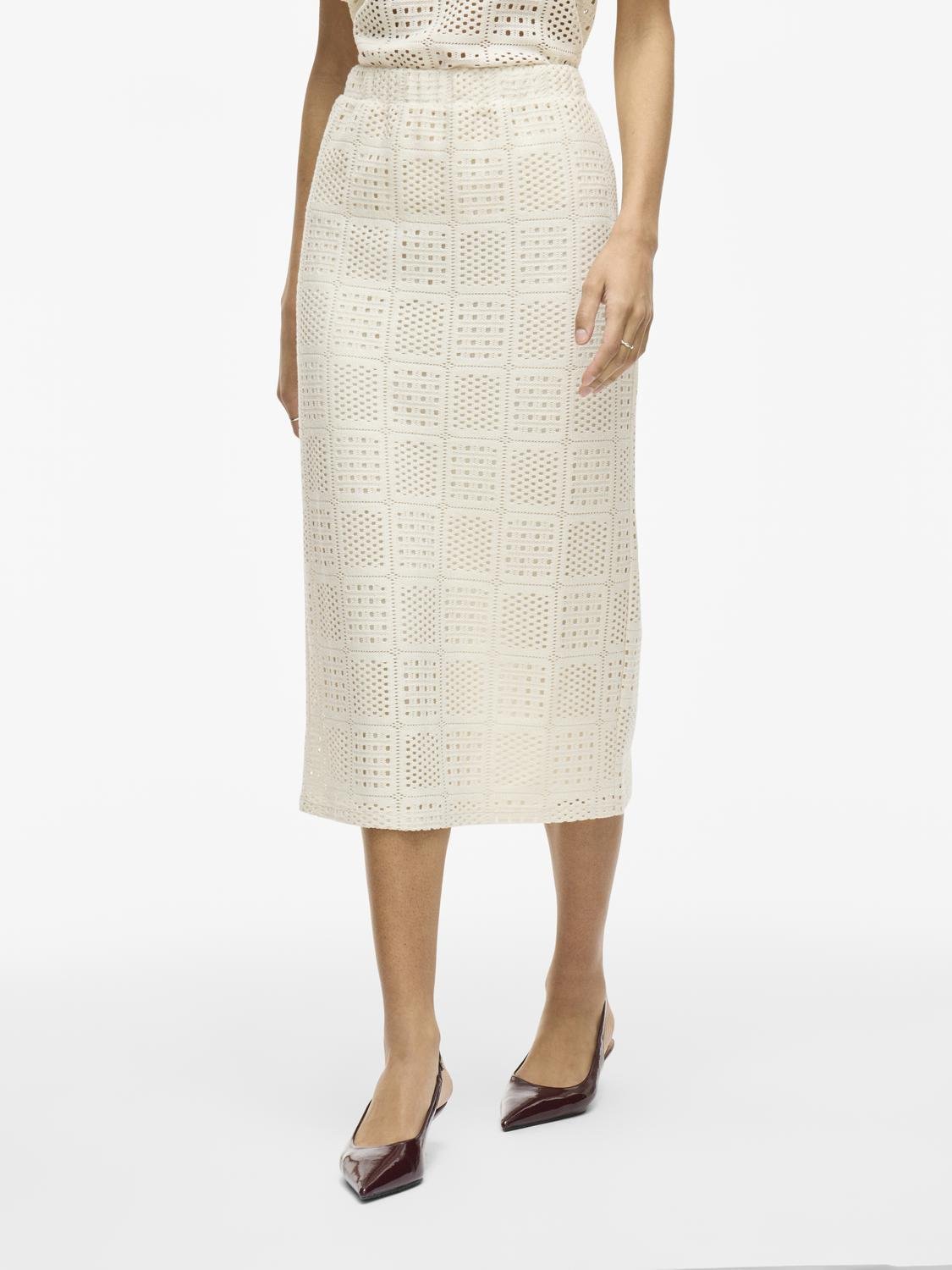 VINOVIRA Midi Skirt - Birch - VERO MODA & VILA Bergvik